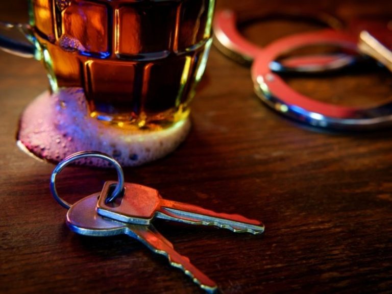 car keys alcohol handcuffs